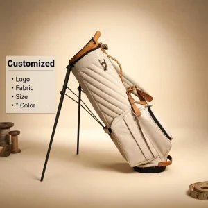 Vintage Style Canvas Golf Stand Bag Custom Portable Tour Golf Bag Personalized Golf Bag