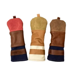 Vintage Style Golf Club Head Covers Set Fairway Wood Covers for Golf Club Protection