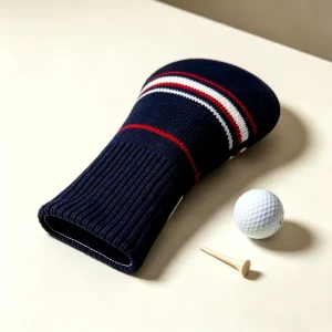 Vintage Style Knitted Golf Headcovers Soft Velvet Lining Custom Logo Driver and Wood Club Covers Scratch Resistant Protection