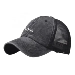 Vintage Washed Trucker Hat Men Women Retro Mesh Baseball Cap