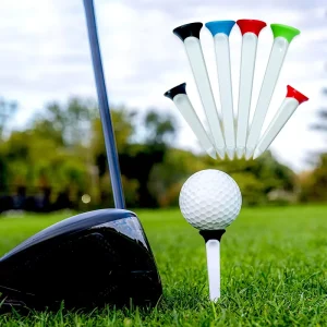 Virtually Unbreakable Big Rubber Cup Golf Tees Reusable Recycled 3.15″ & 1.75″ Plastic Golf Tees of Four Colors