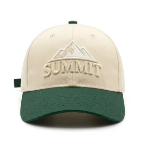 Washed Cotton Summit Mountain 3D Embroidery Outdoor Camping Adjustable Baseball Cap for Mountain Graphic Hiking Fishing