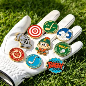 Watch Face Golf Glove Blank Advertising pig Magnetic OEM Golf Ball Marker Manufacturer Necklace for Golf in box pen Metal