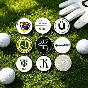 Watch Face Golf Glove Blank Magnetic Golf Ball Marker in Box Pen Metal Low MOQ Magnet Custom and Tee