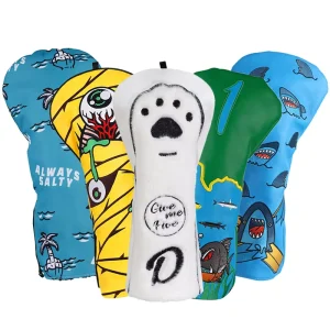 Water Resistant Golf Headcover Various Designs Golf Accessories Club Covers for Woods Golf Driver Cover