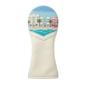Water-Resistant PU Leather Golf Driver Head Cover with Soft Inner Lining