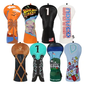 Waterproof Coconut Tree Golf Driver and Club Head Covers