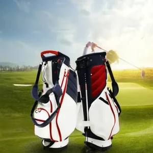 Waterproof Custom Logo Canvas Leather Golf Staff Bag Hard Case Mini Golf Bag Tag LCGB-0029