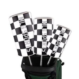 Waterproof Cylindrical PU Leather Golf Driver Headcover with Custom Logo