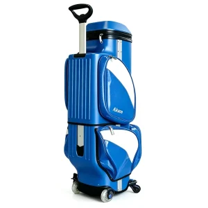Waterproof Expandable Golf Club Case with 6 Slots Hardside PC+ABS Golf Trolley with Mixed Wheels and Adjustable Height
