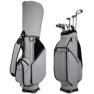 Waterproof Golf Bag Lightweight Golf Stand Bag Custom Embroidered Logo Large Capacity Golf Bags PU Leather Golf Cart Bag