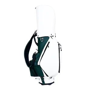Waterproof Golf Cart Bag Luxury PU Leather Lightweight Zip Closure Golf Club Bag Professional 5 Way Organizer Divider Top