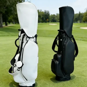 Waterproof Leather Golf Stand Bag, Large Capacity, Lightweight, Custom Logo