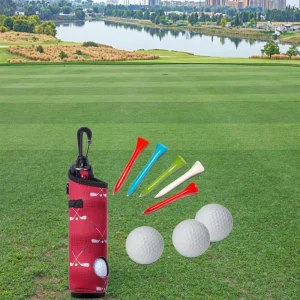 Waterproof Neoprene Golf Ball Carry Bag with Tee Pouch Golf Ball Holder Keychain Belt Clip Golf Gifts Accessories