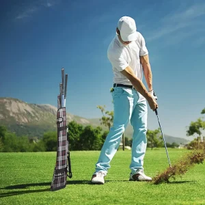Waterproof Nylon Golf Club Bag Lightweight Half Gun Bag for Park Unisex Golf Pouch for Adults or Kids Portable Golf Accessories
