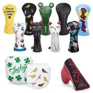 Waterproof PU Leather Golf Blade and Mallet Putter Headcover with Magnetic Closure