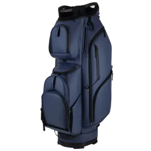 Waterproof PU Leather Golf Cart Bag 15 Way Divider Custom Logo Multiple Pockets Durable Golf Club Bag with Rain Hood