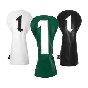 Waterproof PU Leather Golf Club Covers Customizable Golf Driver Covers Durable Soft Wooden Golf Headcover