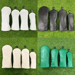 Waterproof PU Leather Golf Club Covers for Driver and Wood
