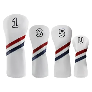 Waterproof PU Leather Golf Club Head Cover for Driver and Fairway Wood