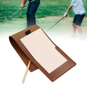 Waterproof PU Leather Golf Scorecard Holder Yardage Book Cover Faux Leather Golf Score Card Holder with Pen Holder Golfing Gift