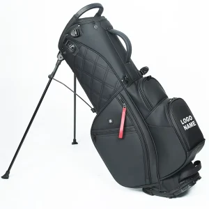 Waterproof PU Leather Golf Stand Bag with Full-Length Dividers