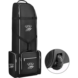 Waterproof Polyester Golf Travel Bag with Wheels, Large Capacity, for Airline Use
