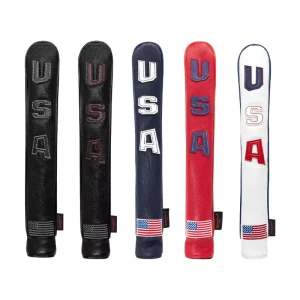 Waterproof Pu Leather Holds 2 Sticks Golf Alignment Stick Headcover