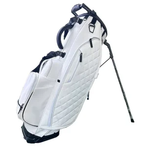 Waterproof Quilted PU Leather Golf Stand Bag with Easy Release Strap System Premium Mens Golf Bag for Professional Tournaments