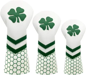 Waterproof Soft PU Golf Club Head Covers for Woods and Drivers Fit Most Clubs Simple Striped Customizable