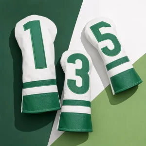 Waterproof Synthetic Leather Golf Headcovers Set for Driver Wood Hybrid Putter
