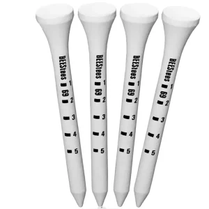 White Digital Scale 70mm 83mm Bamboo Golf Tees and Pegs Printed Accessories