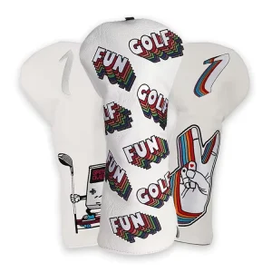 White PU Leather Golf Driver Club Head Cover