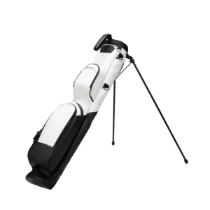 White PU Leather Golf Stand Bag Waterproof Lightweight Minimalist Design