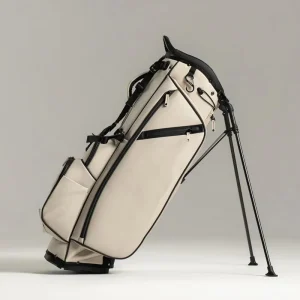 White PU Leather Waterproof Golf Stand Caddy Bag