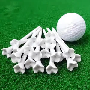 White Plastic Golf Tees Durable Accessories for Ball Positioning for Golf Courses Practice Ranges Essential Golf Training Aids