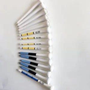 White Wooden Golf Tee with Shank and Cup Print Customizable Colors & Logo Environmental Protection Model 004