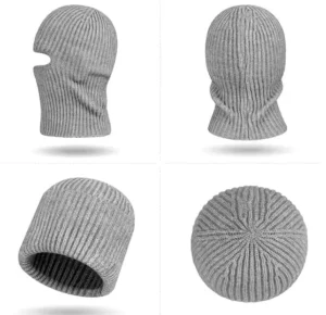 Winter Women’s Men’s Style Beret style Beanie Hat Head Cover Knitted Wool Hat Windproof and Cold resistant Mask Warm Hat