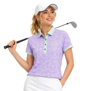 Women’s Casual Performance Jersey Breathable Knitted Leopard Pattern Eco Friendly Comfortable OEM Print