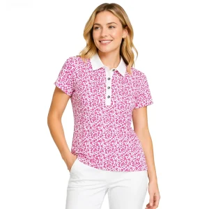 Women’s Golf Jersey for Polo Shirt Breathable Knitted Solid Pattern Comfortable Moisture Wicking for Sports