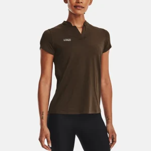 Women’s Polo Shirts T Shirt Quick Drying 100% Polyester Sports Performance V Neck Womens Golf Apparel Golf Shirts for Girls