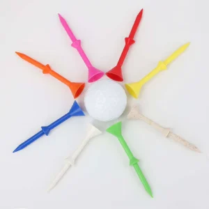 Wooden Golf Tees Custom Logo 100% Natural Wood Bamboo Plastic Golf Tees