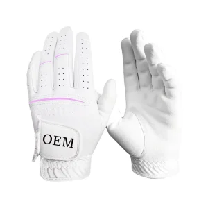 Xiamen Factory Premium High Quality Custom Cabretta Leather Anti Slip Golf Gloves Men Sports and Outdoor Activities