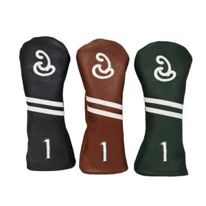 Xiamen Golf Professional Custom Golf Club Headcovers Set Premium PU Leather Driver Hybrid Putter Cover Embroidery Bulk