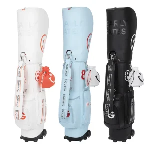 YABIN Custom Logo Golf Club Bag Waterproof Golf Stand Bag Pu Leather Embroidery Golf Bag With Speakers