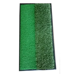 YGT A60 Indoor Golf Training Aids Mini Golf Practice Turf Mat Rubber Tee Hitting Mat for Swing Chipping Practice