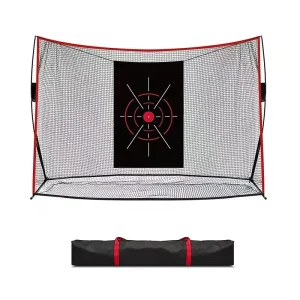 YL002 Portable Golf Practice Net Cage Golf Hitting Net with Target Cloth for Outdoor Backyard