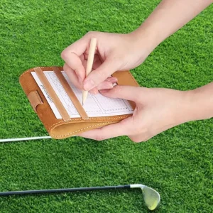 Yardage Book Cover Custom Logo Golf Digital Scorecard Card Case PU Leather Golf Scorecard Holder