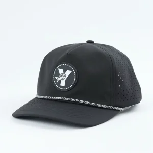 Yukaihe Modern Golf Workwear Running Custom Laser Cut Polyester Functionality Rubber Patch 5 Panel Baseball Cap