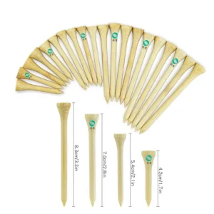 ZZGG Multi Size Custom Logo Bamboo Golf Tees Model Golf Tee 0628 Multifunction Bulk Golf Training Accessories